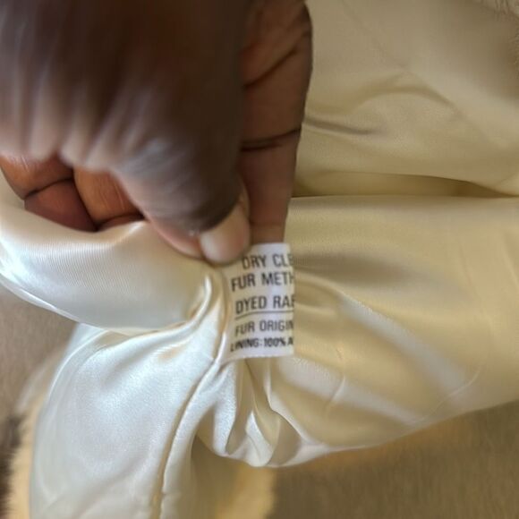 Vintage Rabbit Fur Jacket Made in Hong Kong L - Picture 10 of 11